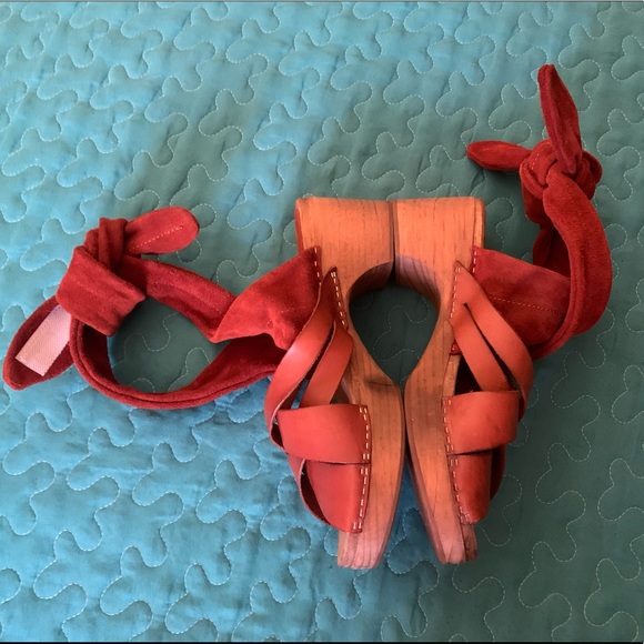 🇪🇸Free People Made in Spain - Burnt Orange Leather Sandals - Picture 6 of 11